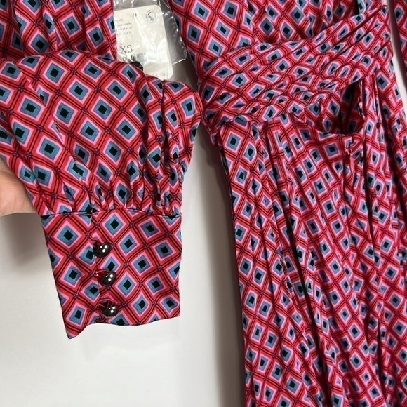 Free People It Takes Two Pop Long Sleeve Open Back Mini Wrap Mini Dress Size XS - Picture 8 of 13